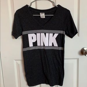 Grey and white PINK tee shirt